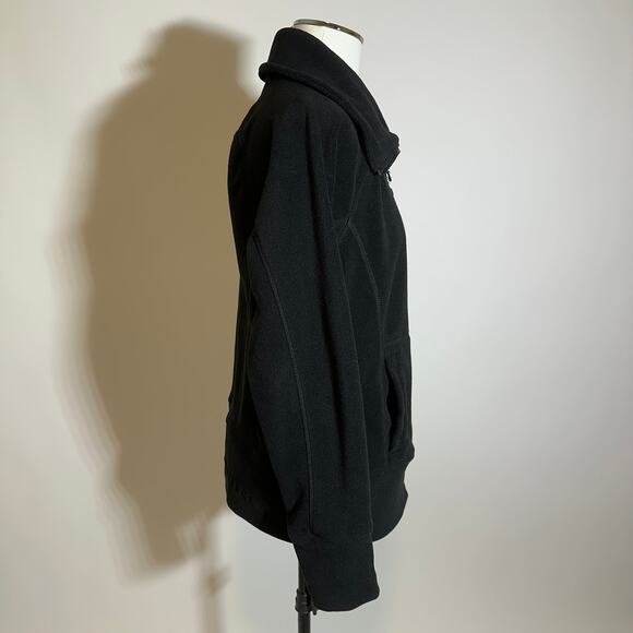Calvin Klein Performance Black Fleece Jacket Zip Womens Size Medium M Quick Dry - Picture 3 of 12
